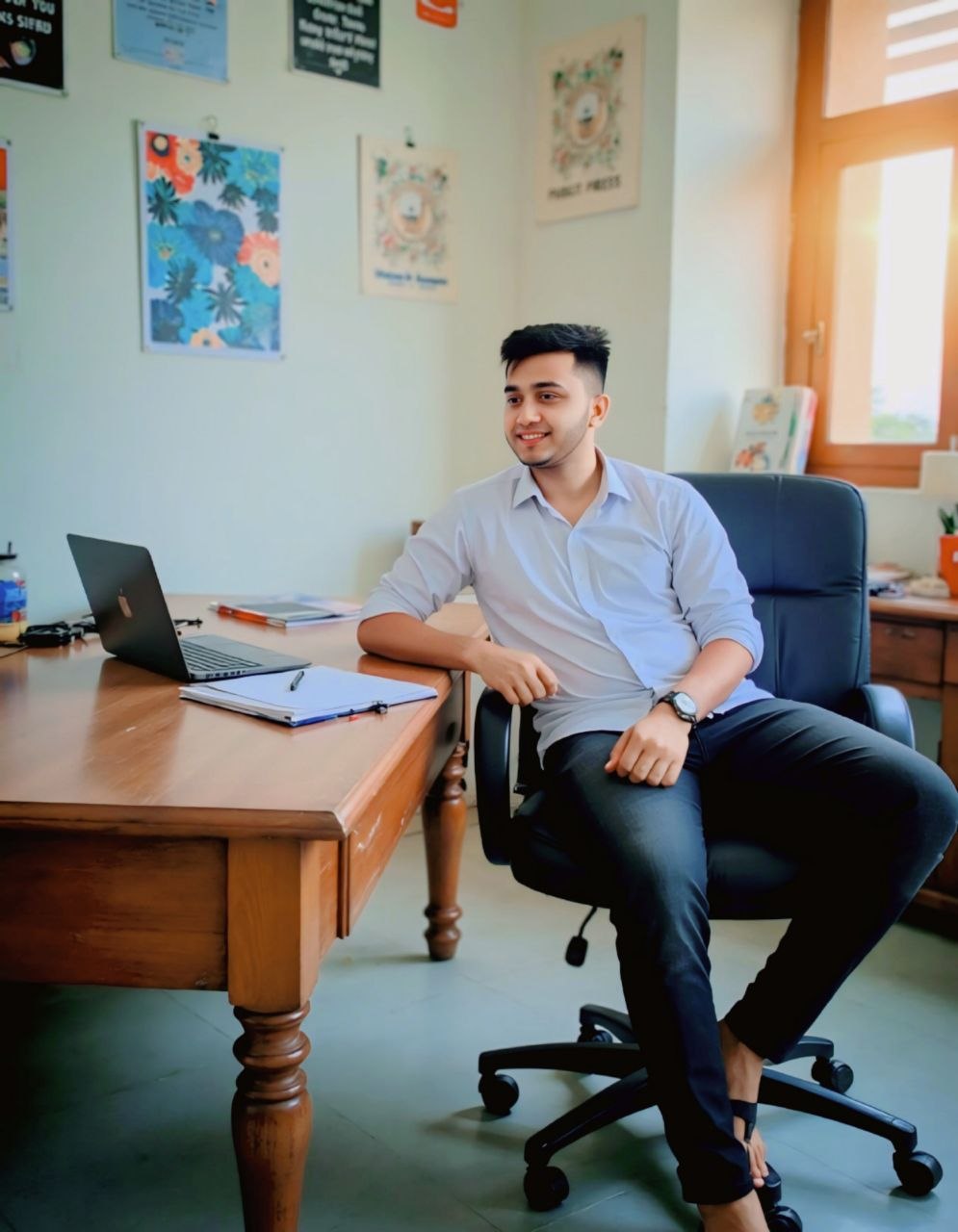 MD. IMTIAZ at his workspace